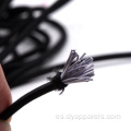 Cable elástico de látex elástico negro redondo